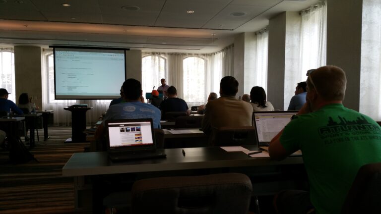 James Harrison leading an SEO strategy training session