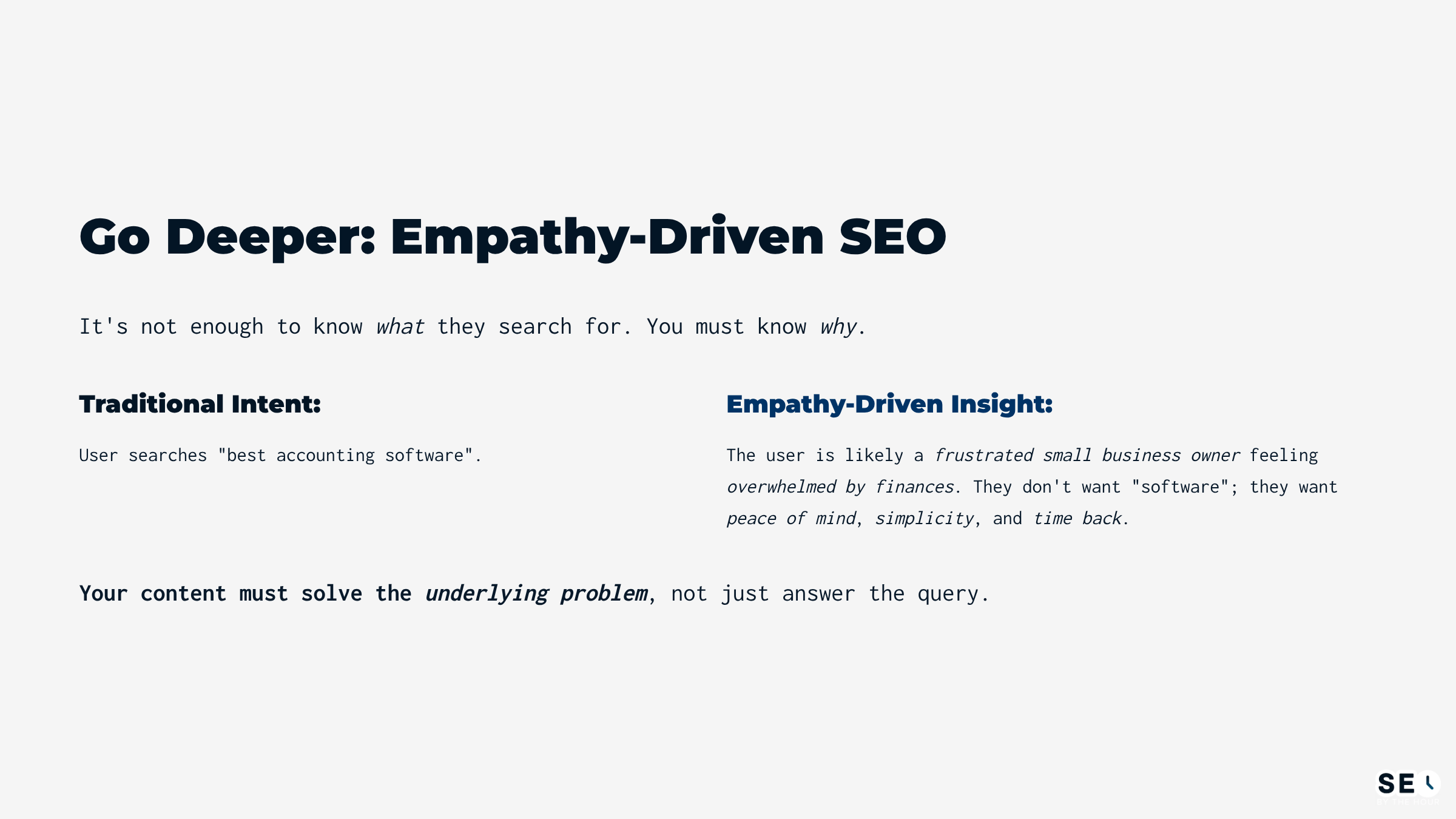 Go Deeper: Empathy-Driven SEO