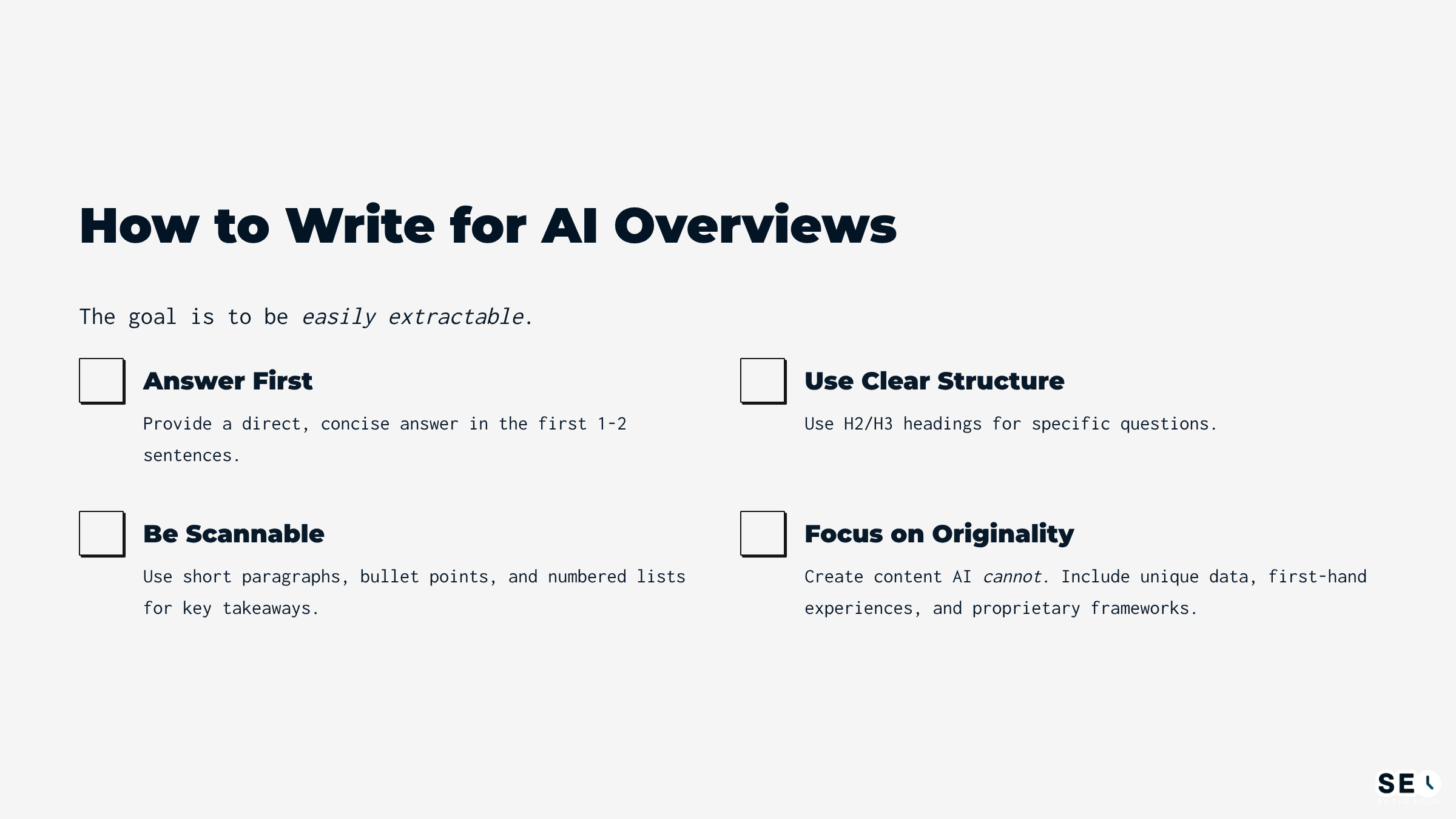 How to Write for AI Overviews