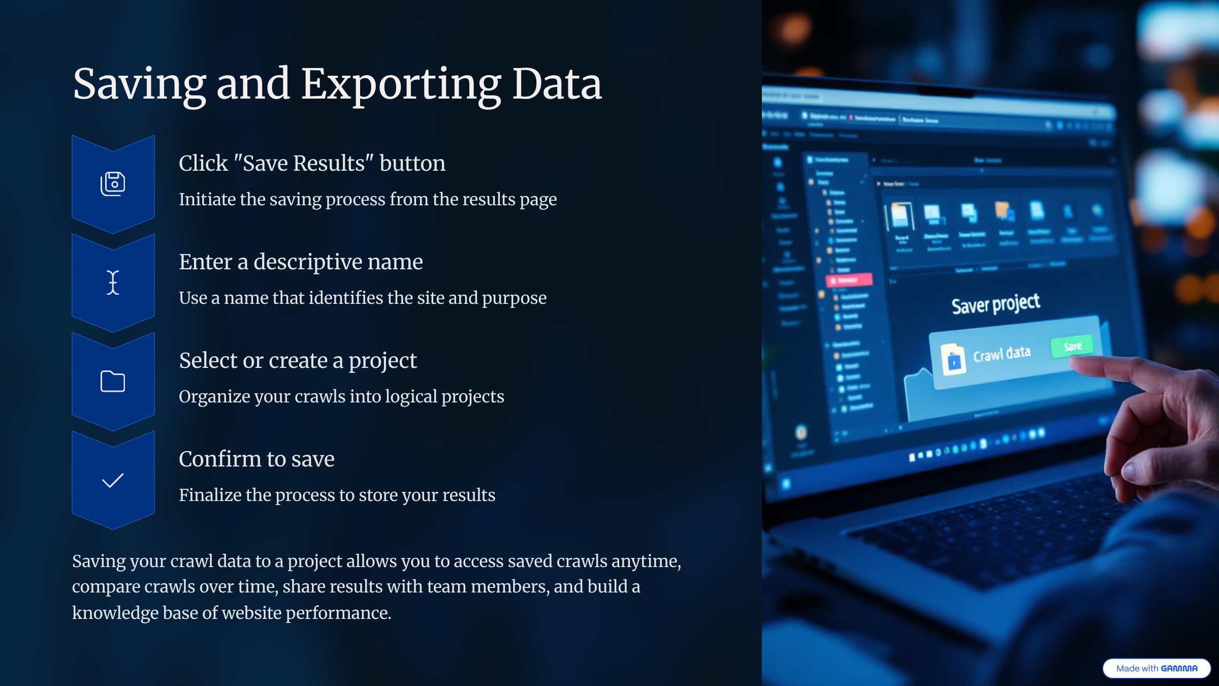 Saving and Exporting Data